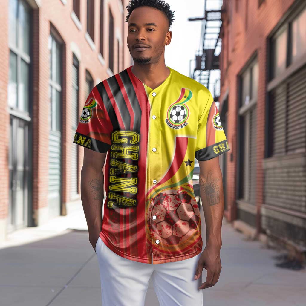 Ghana Soccer Baseball Jersey Black Stars Football - Road To Champion DT03