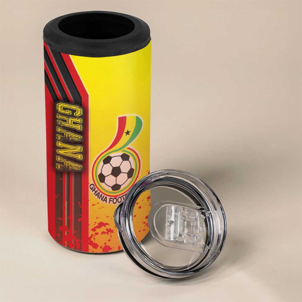 Ghana Soccer 4 in 1 Can Cooler Tumbler Black Stars Football - Road To Champion DT03