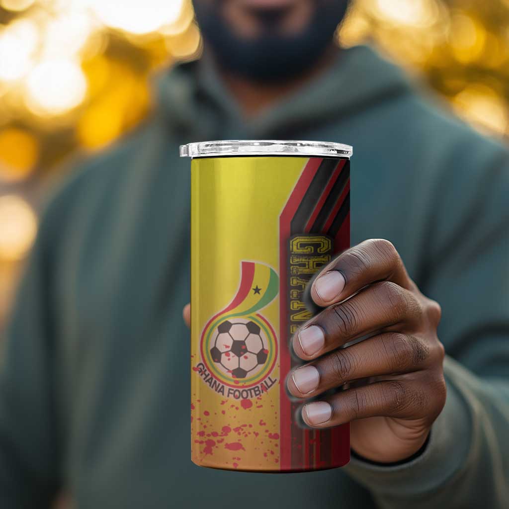 Ghana Soccer 4 in 1 Can Cooler Tumbler Black Stars Football - Road To Champion DT03