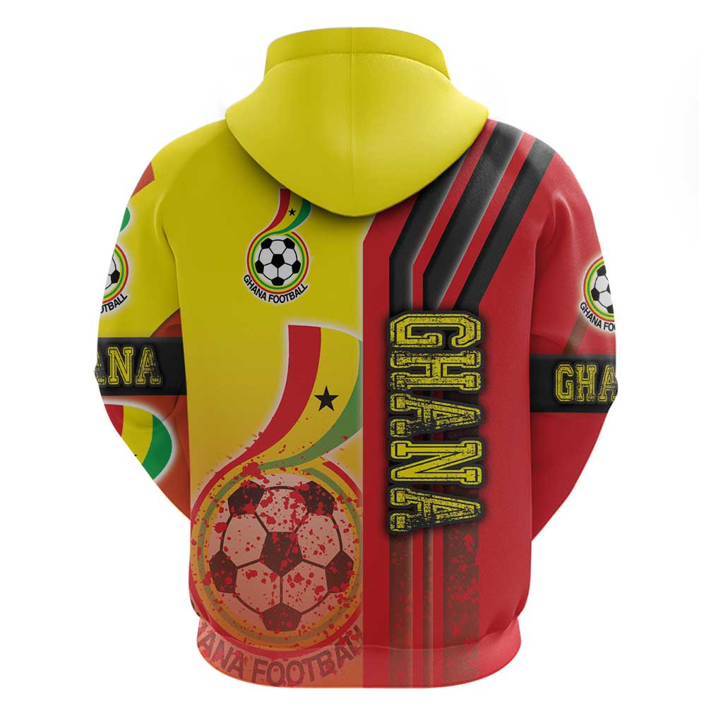 Ghana Football Hoodie Black Stars Soccer - Road To Champion DT03