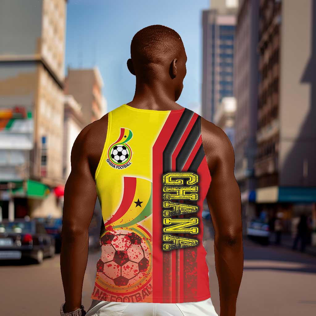 Ghana Soccer Men Tank Top Black Stars Football - Road To Champion DT03