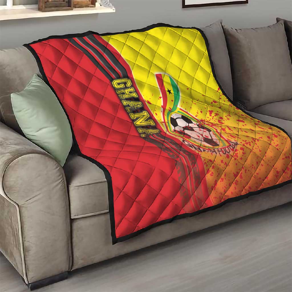 Ghana Soccer Quilt Black Stars Football - Road To Champion DT03