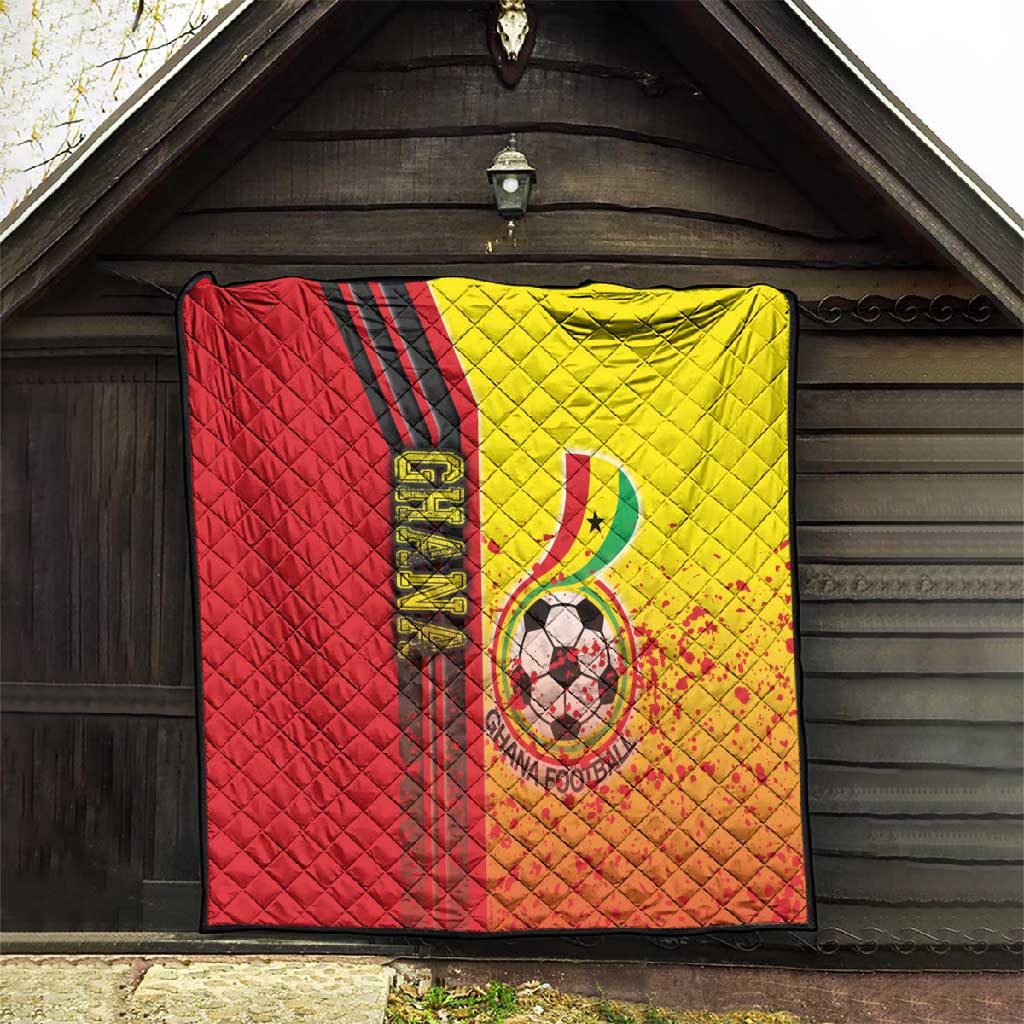 Ghana Soccer Quilt Black Stars Football - Road To Champion DT03