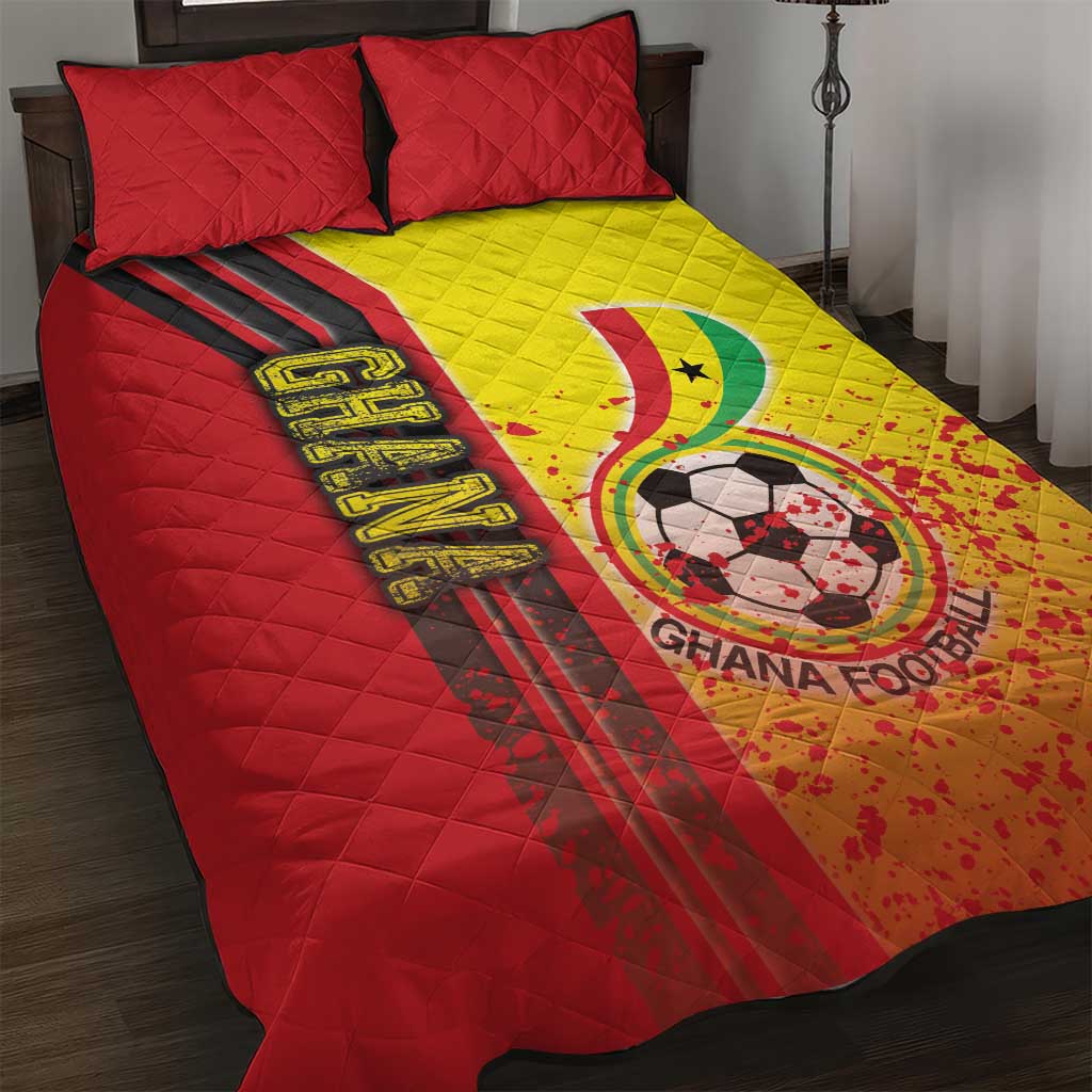 Ghana Soccer Quilt Bed Set Black Stars Football - Road To Champion DT03