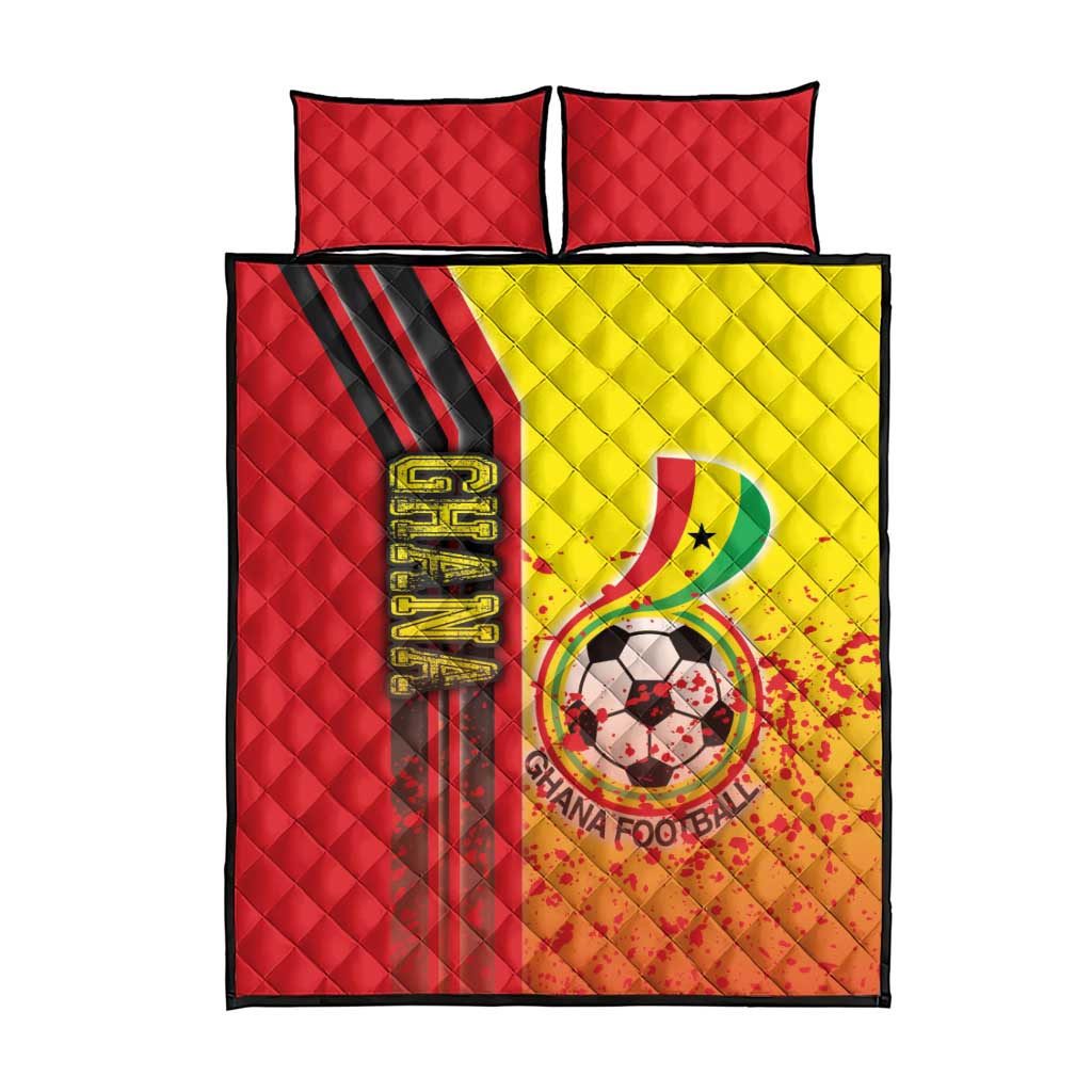 Ghana Soccer Quilt Bed Set Black Stars Football - Road To Champion DT03