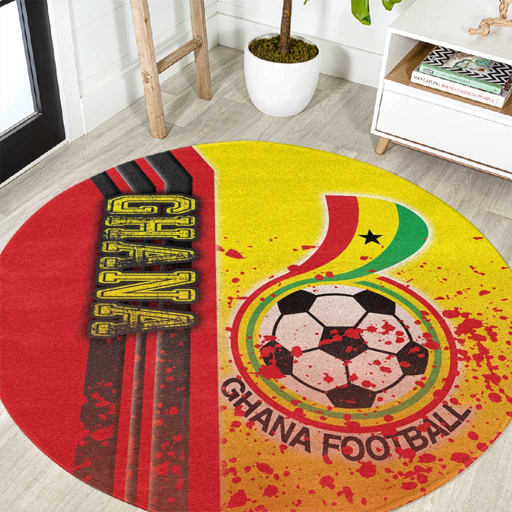 Ghana Soccer Round Carpet Black Stars Football - Road To Champion DT03