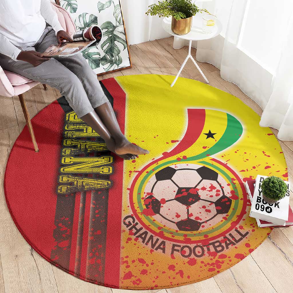 Ghana Soccer Round Carpet Black Stars Football - Road To Champion DT03