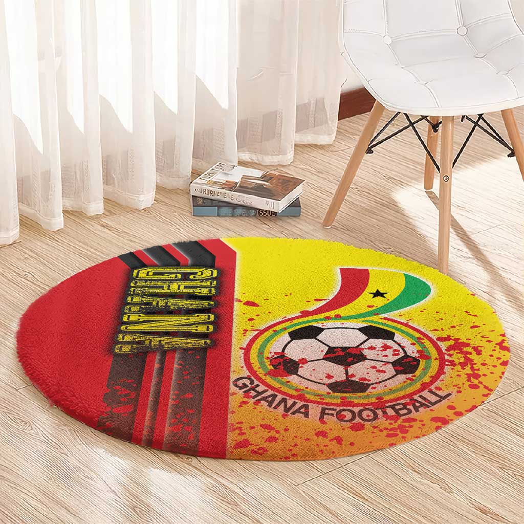 Ghana Soccer Round Carpet Black Stars Football - Road To Champion DT03