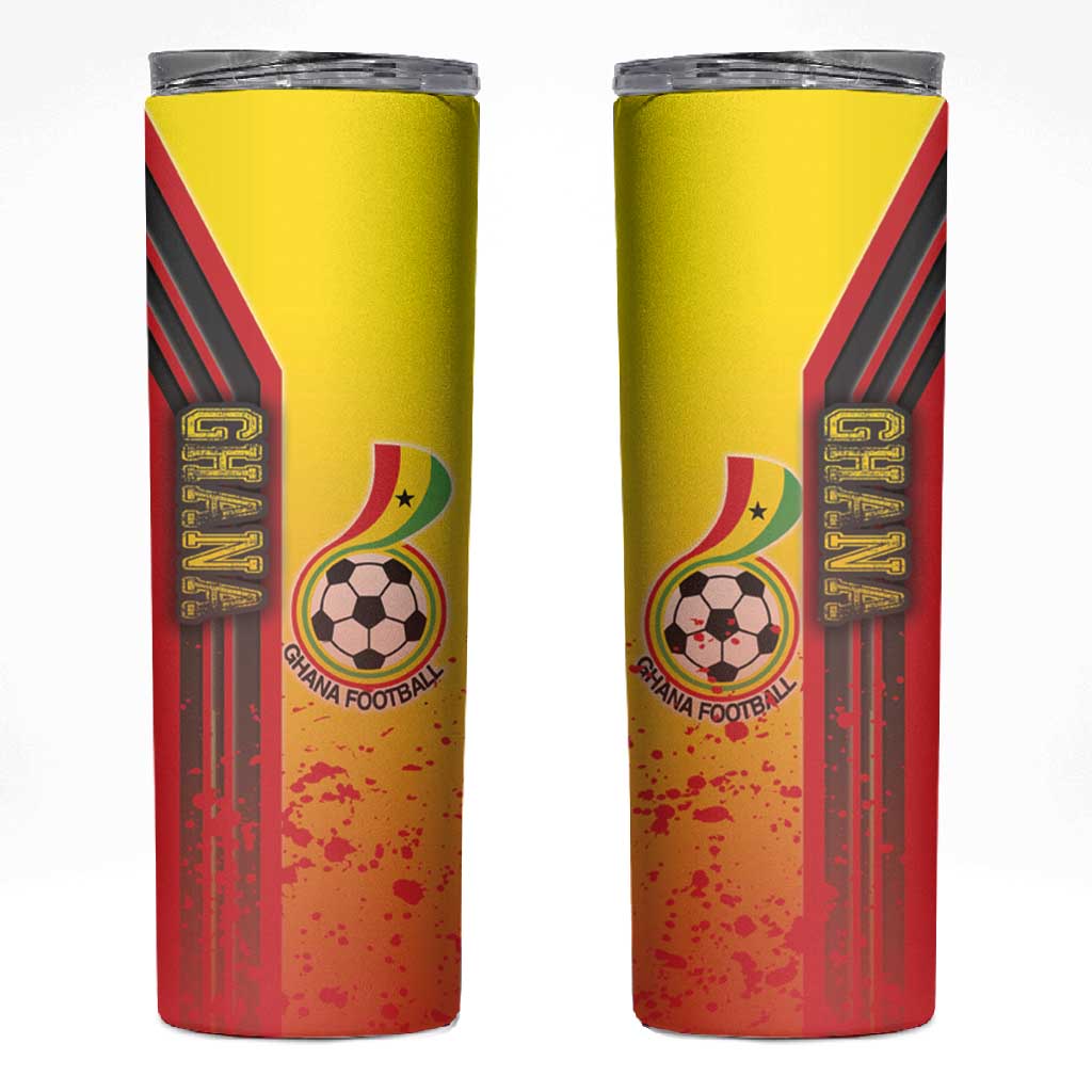 Ghana Soccer Skinny Tumbler Black Stars Football - Road To Champion DT03