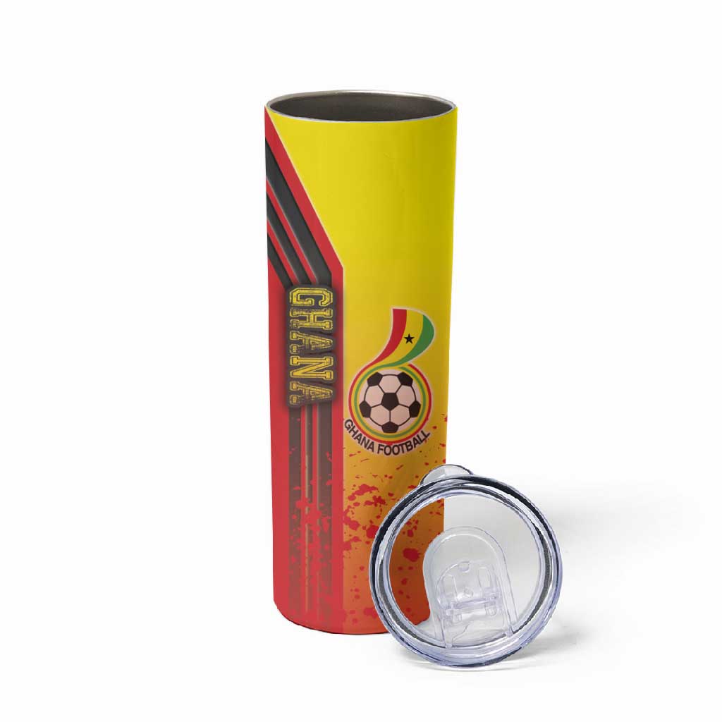 Ghana Soccer Skinny Tumbler Black Stars Football - Road To Champion DT03
