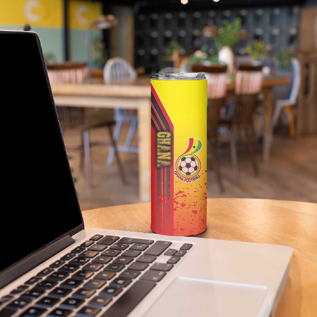 Ghana Soccer Skinny Tumbler Black Stars Football - Road To Champion DT03