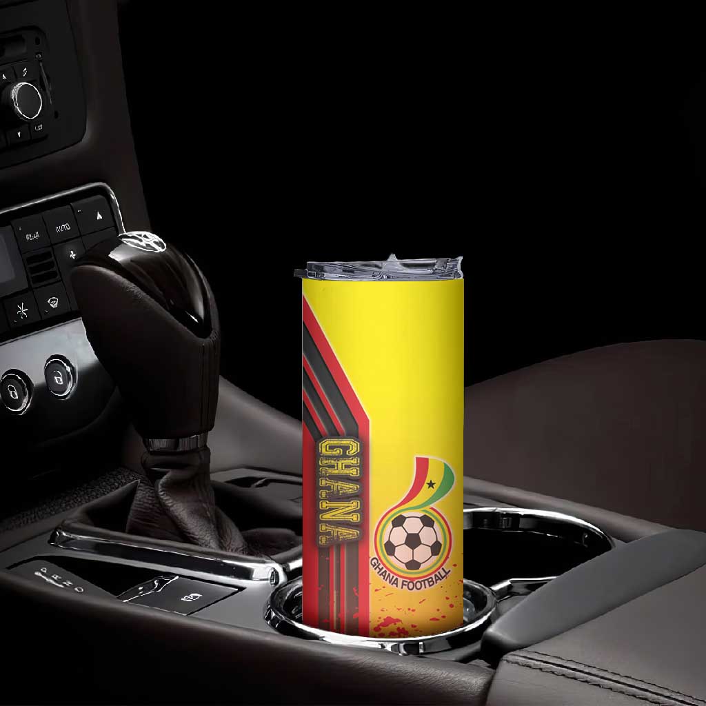 Ghana Soccer Skinny Tumbler Black Stars Football - Road To Champion DT03