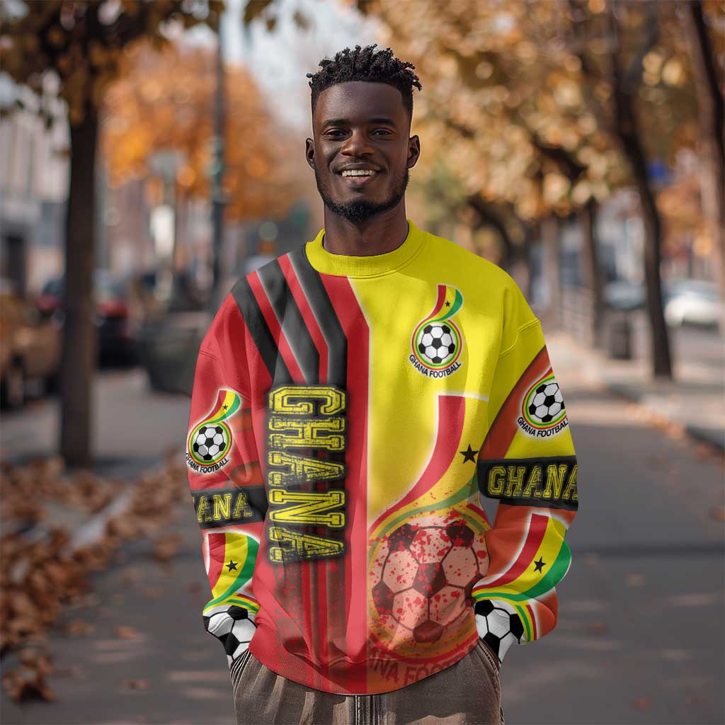 Ghana Soccer Sweatshirt Black Stars Football - Road To Champion DT03