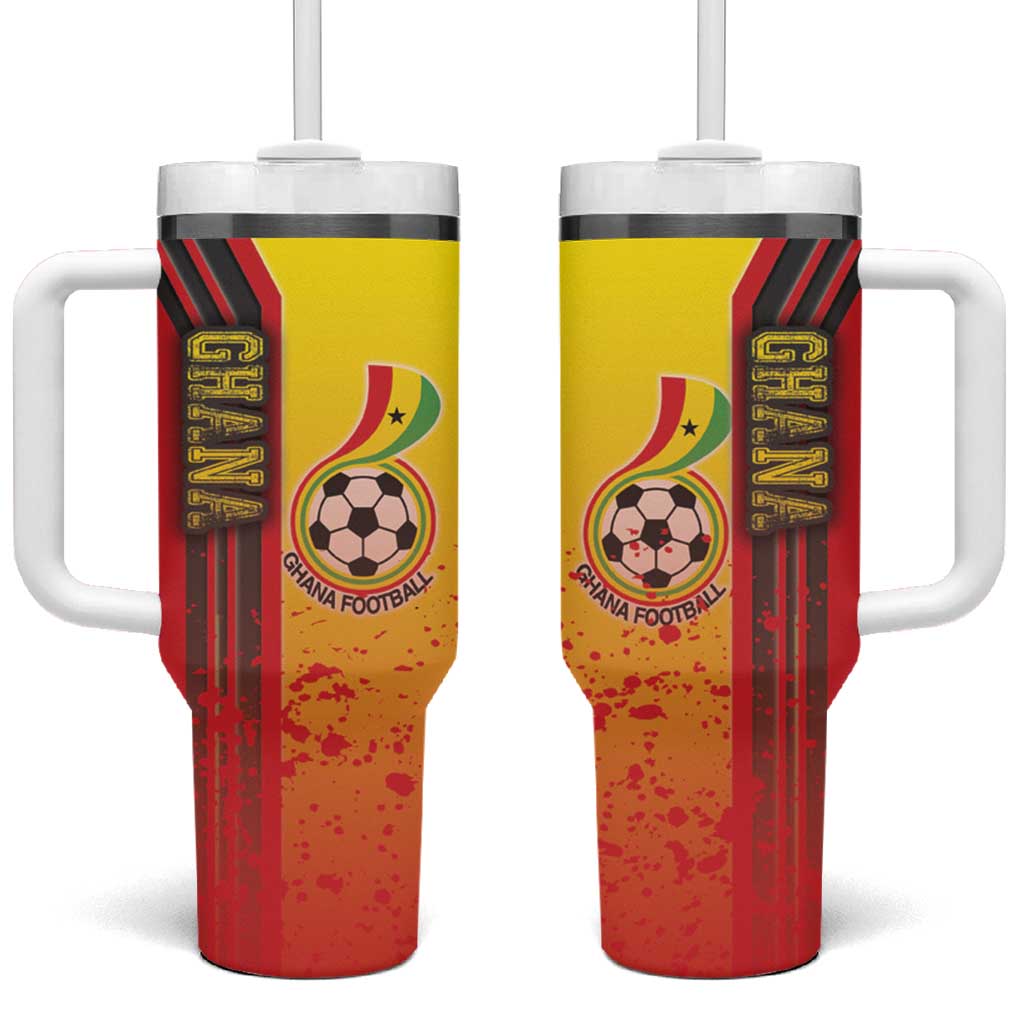 Ghana Soccer Tumbler With Handle Black Stars Football - Road To Champion DT03