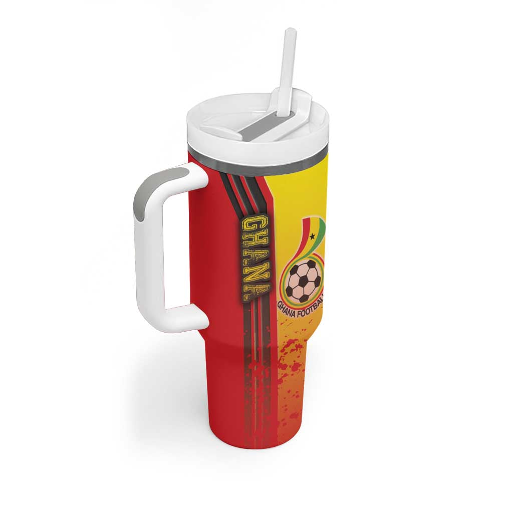 Ghana Soccer Tumbler With Handle Black Stars Football - Road To Champion DT03