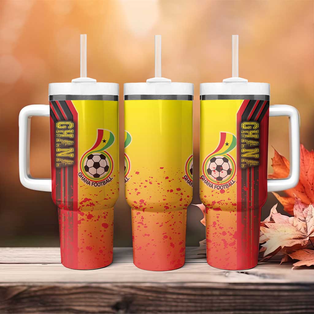 Ghana Soccer Tumbler With Handle Black Stars Football - Road To Champion DT03