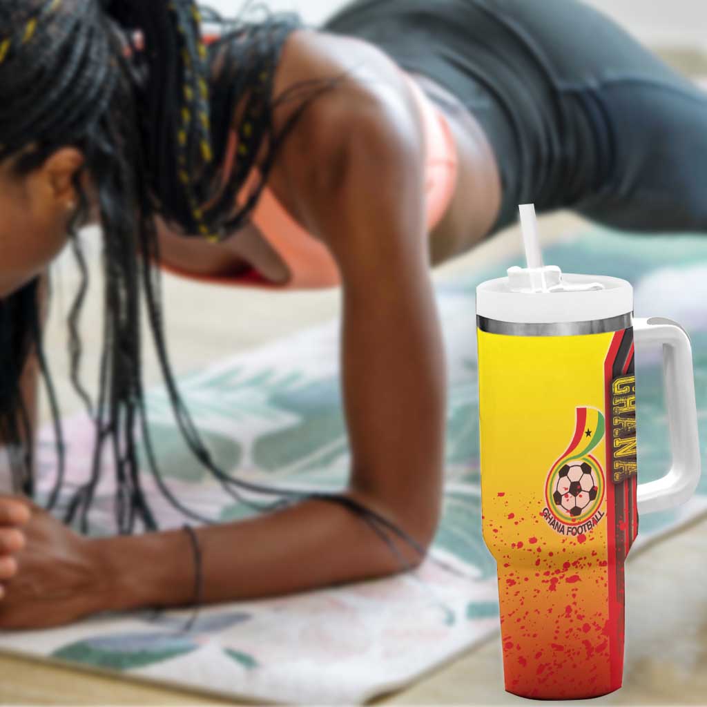 Ghana Soccer Tumbler With Handle Black Stars Football - Road To Champion DT03