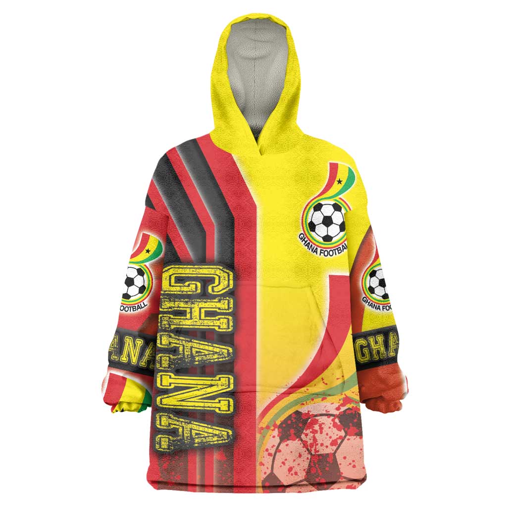 Ghana Soccer Wearable Blanket Hoodie Black Stars Football - Road To Champion DT03