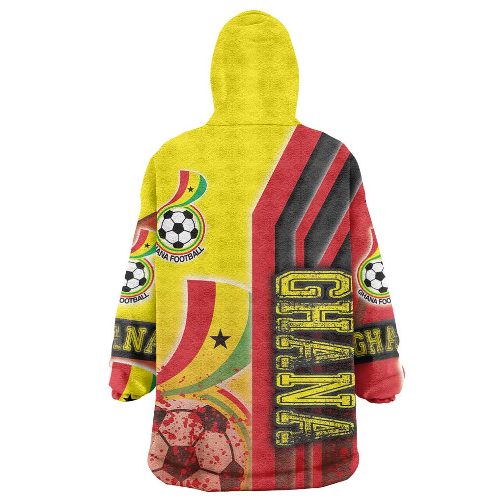 Ghana Soccer Wearable Blanket Hoodie Black Stars Football - Road To Champion DT03