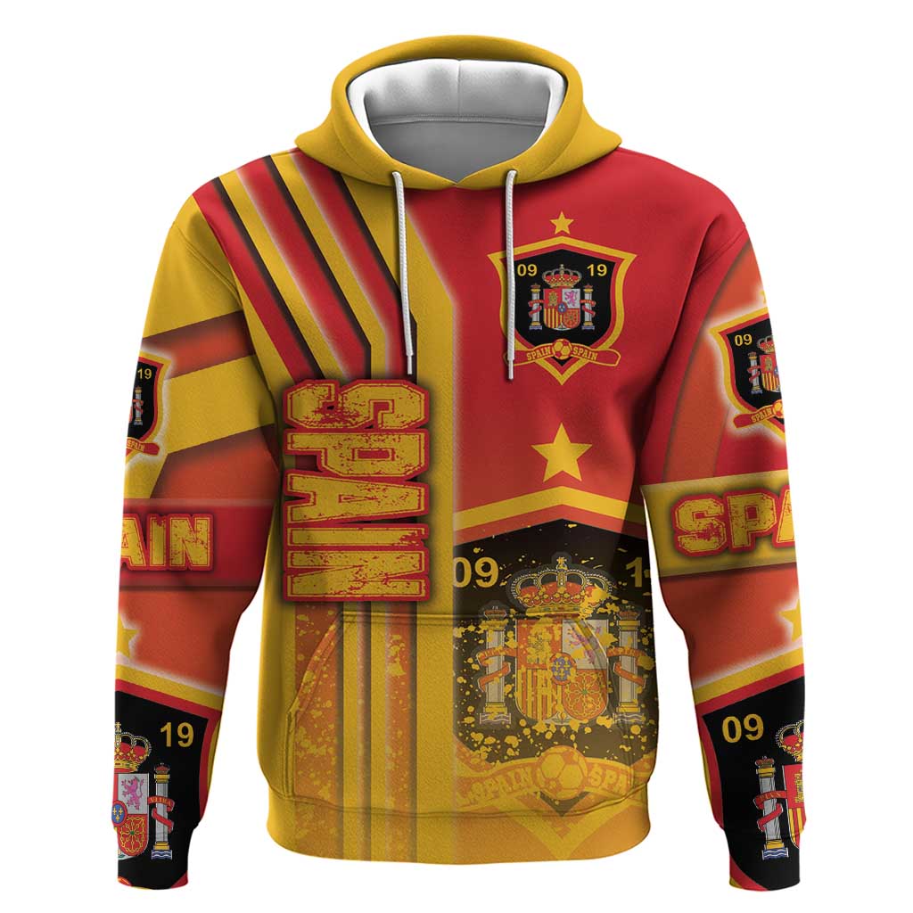 Spain Football Hoodie La Roja Soccer - Road To Champion DT03