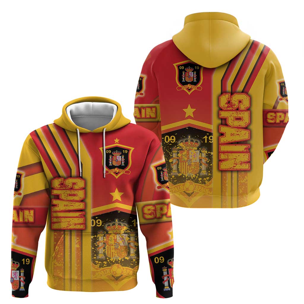 Spain Football Hoodie La Roja Soccer - Road To Champion DT03