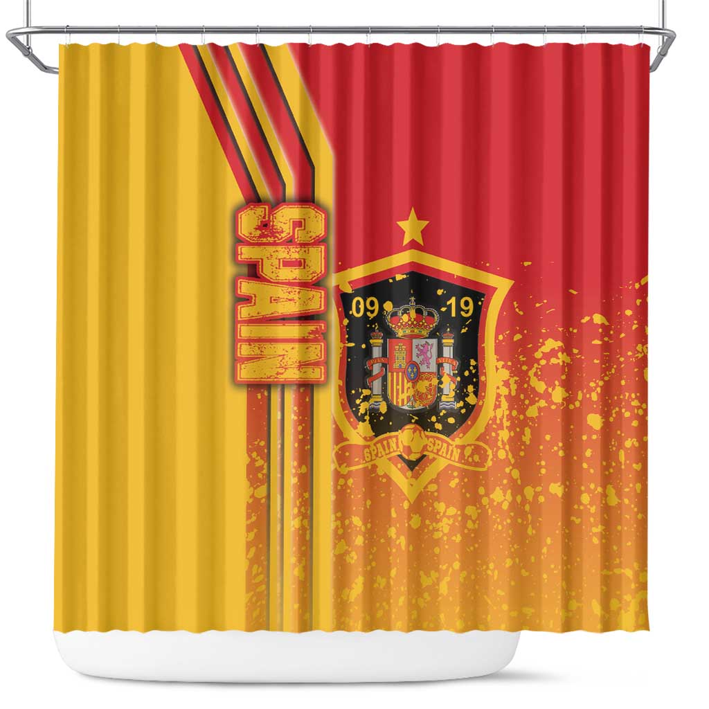 Spain Football Shower Curtain La Roja Soccer - Road To Champion DT03