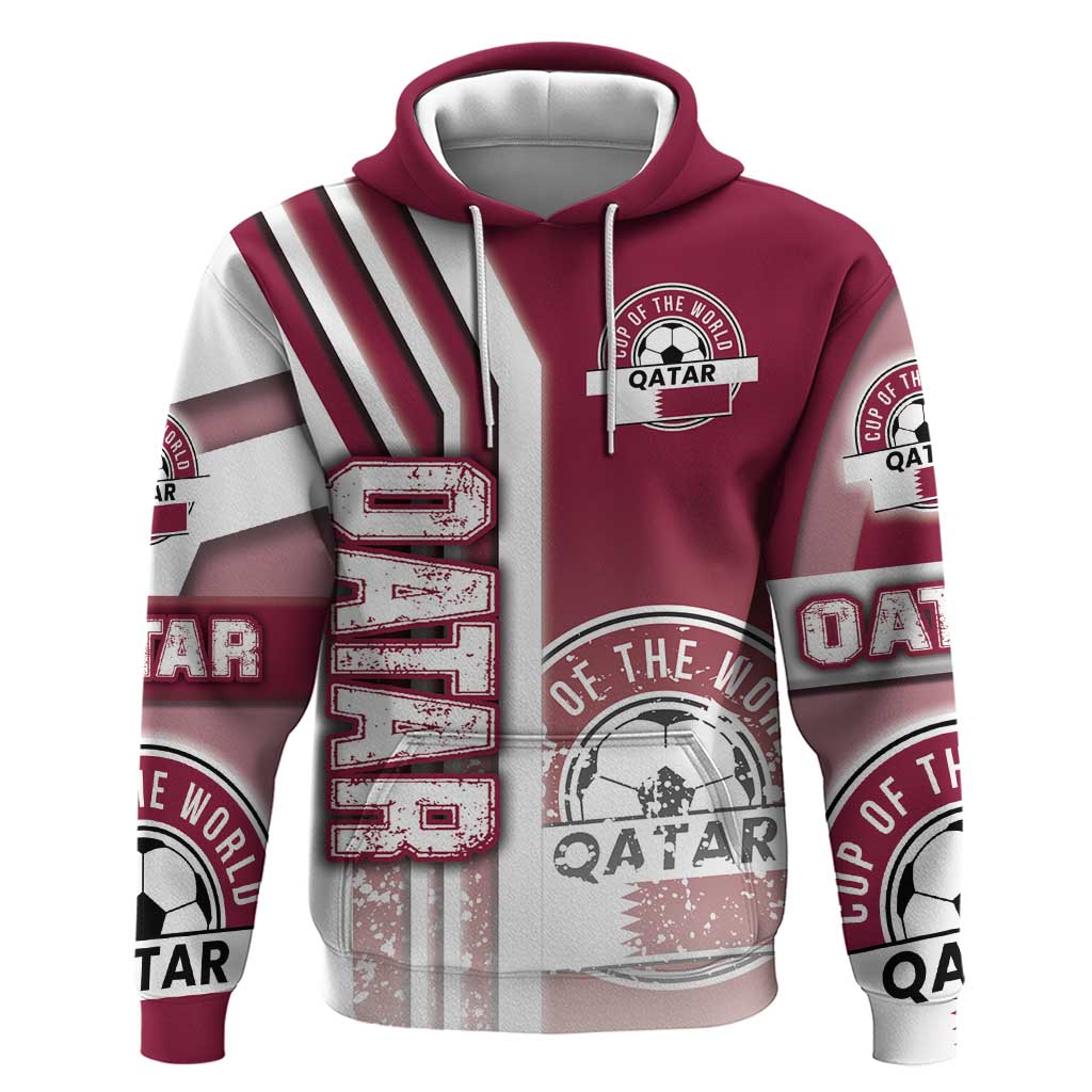 Qatar Football Hoodie The Maroons Soccer - Road To Champion DT03