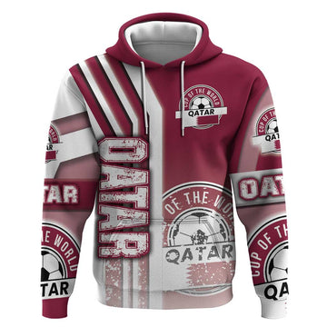 Qatar Football Hoodie The Maroons Soccer - Road To Champion DT03