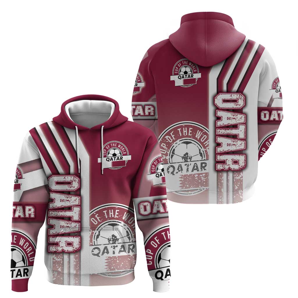 Qatar Football Hoodie The Maroons Soccer - Road To Champion DT03