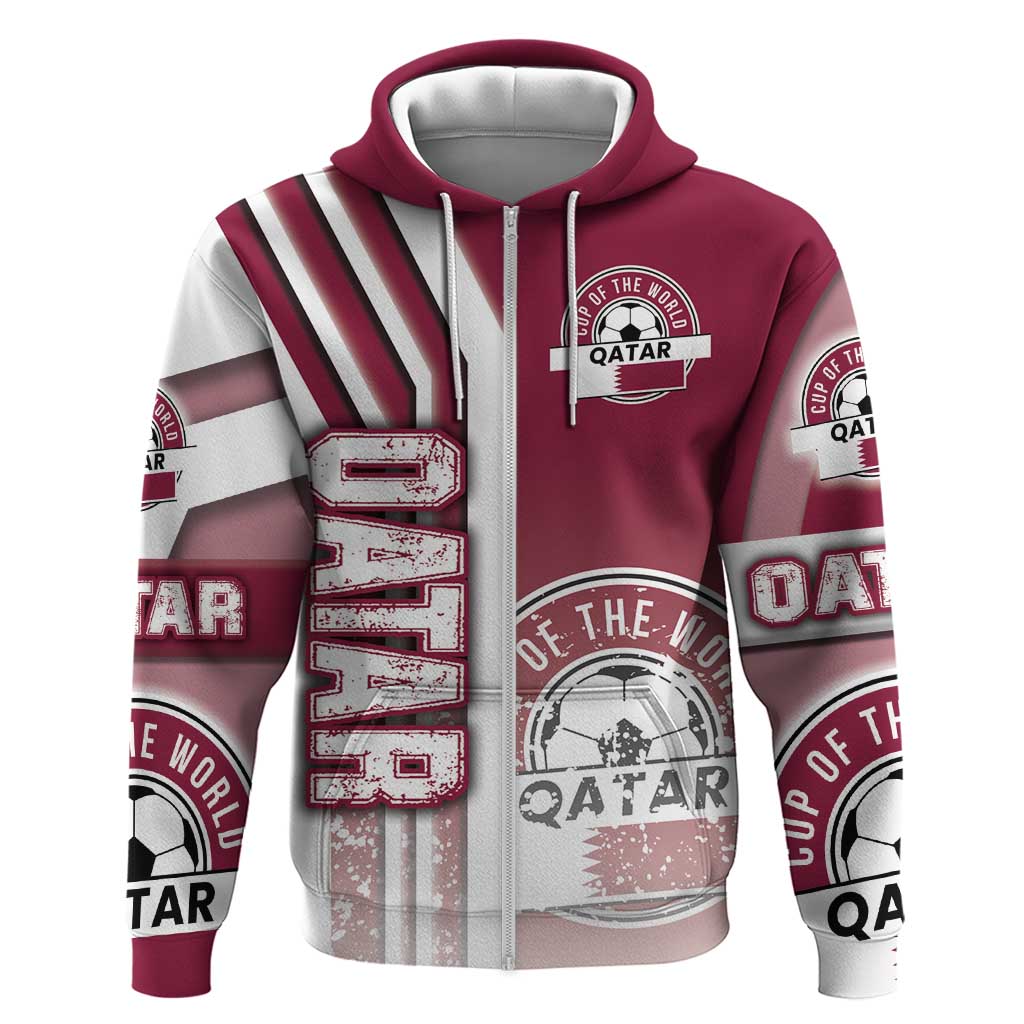 Qatar Football Hoodie The Maroons Soccer - Road To Champion DT03