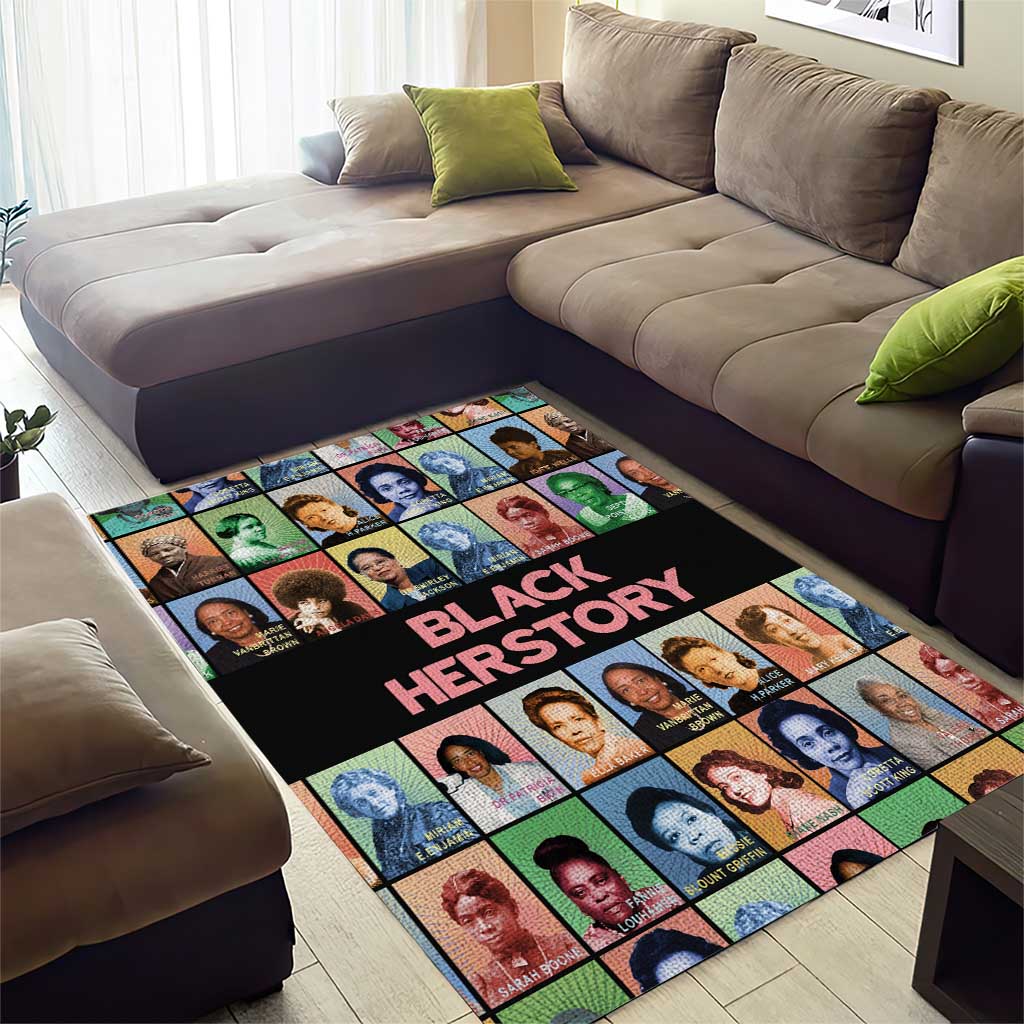 Afro Black Herstory Area Rug African Women History DT03