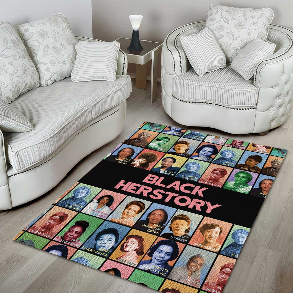 Afro Black Herstory Area Rug African Women History DT03