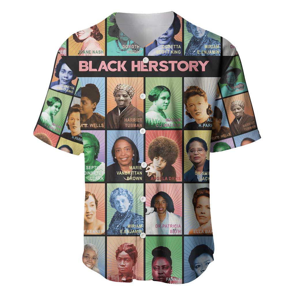 Afro Black Herstory Baseball Jersey African Women History DT03