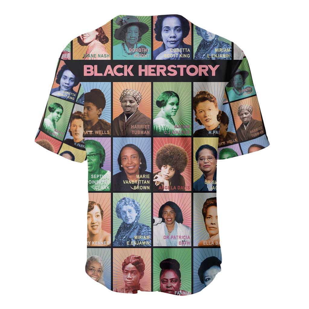 Afro Black Herstory Baseball Jersey African Women History DT03