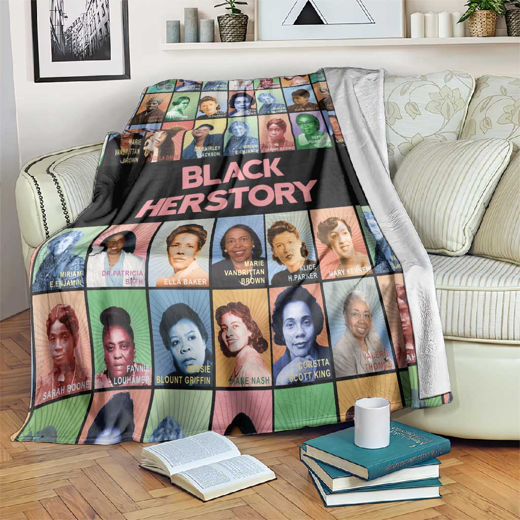 Afro Black Herstory Blanket African Women History DT03