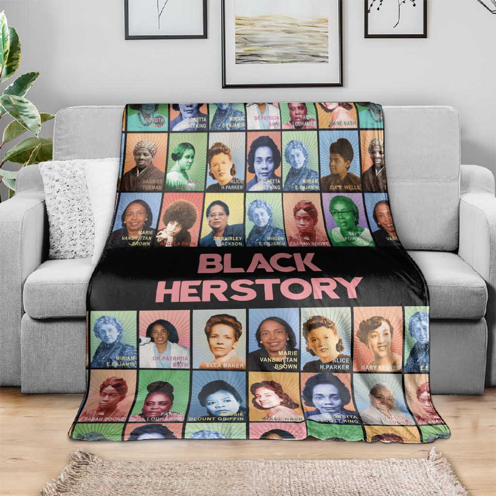 Afro Black Herstory Blanket African Women History DT03
