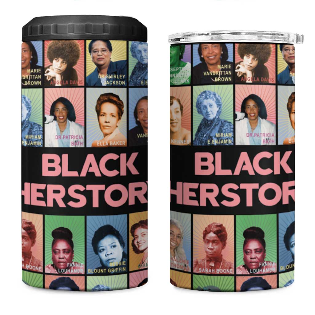 Afro Black Herstory 4 in 1 Can Cooler Tumbler African Women History DT03