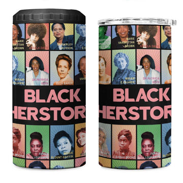 Afro Black Herstory 4 in 1 Can Cooler Tumbler African Women History DT03
