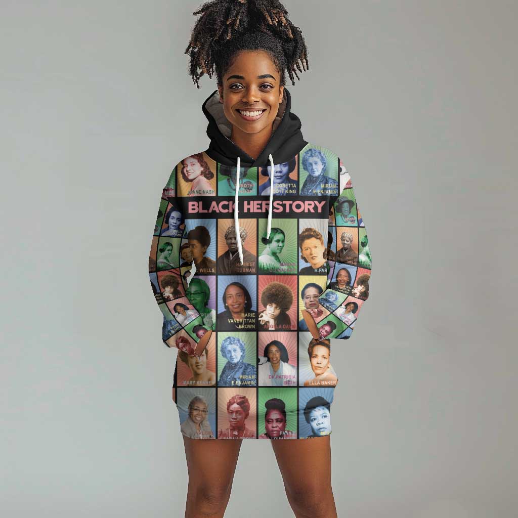 Afro Black Herstory Hoodie Dress African Women History DT03