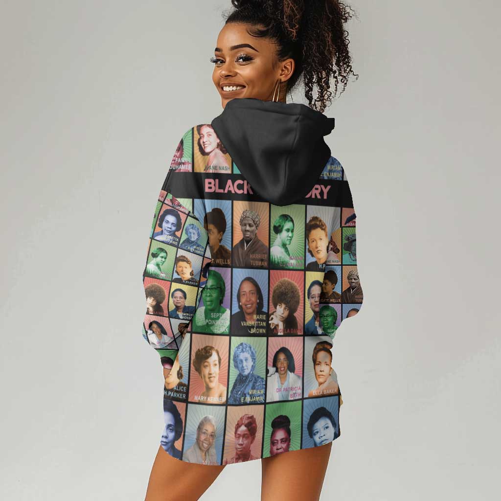 Afro Black Herstory Hoodie Dress African Women History DT03