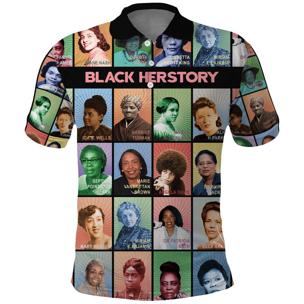 Black Herstory Polo Shirt The History Of African Women DT03
