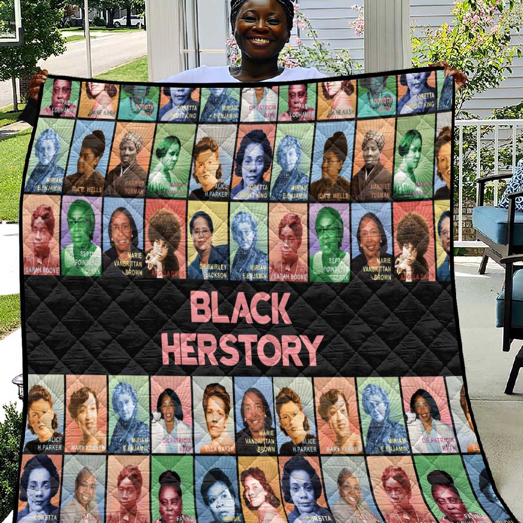 Afro Black Herstory Quilt African Women History DT03