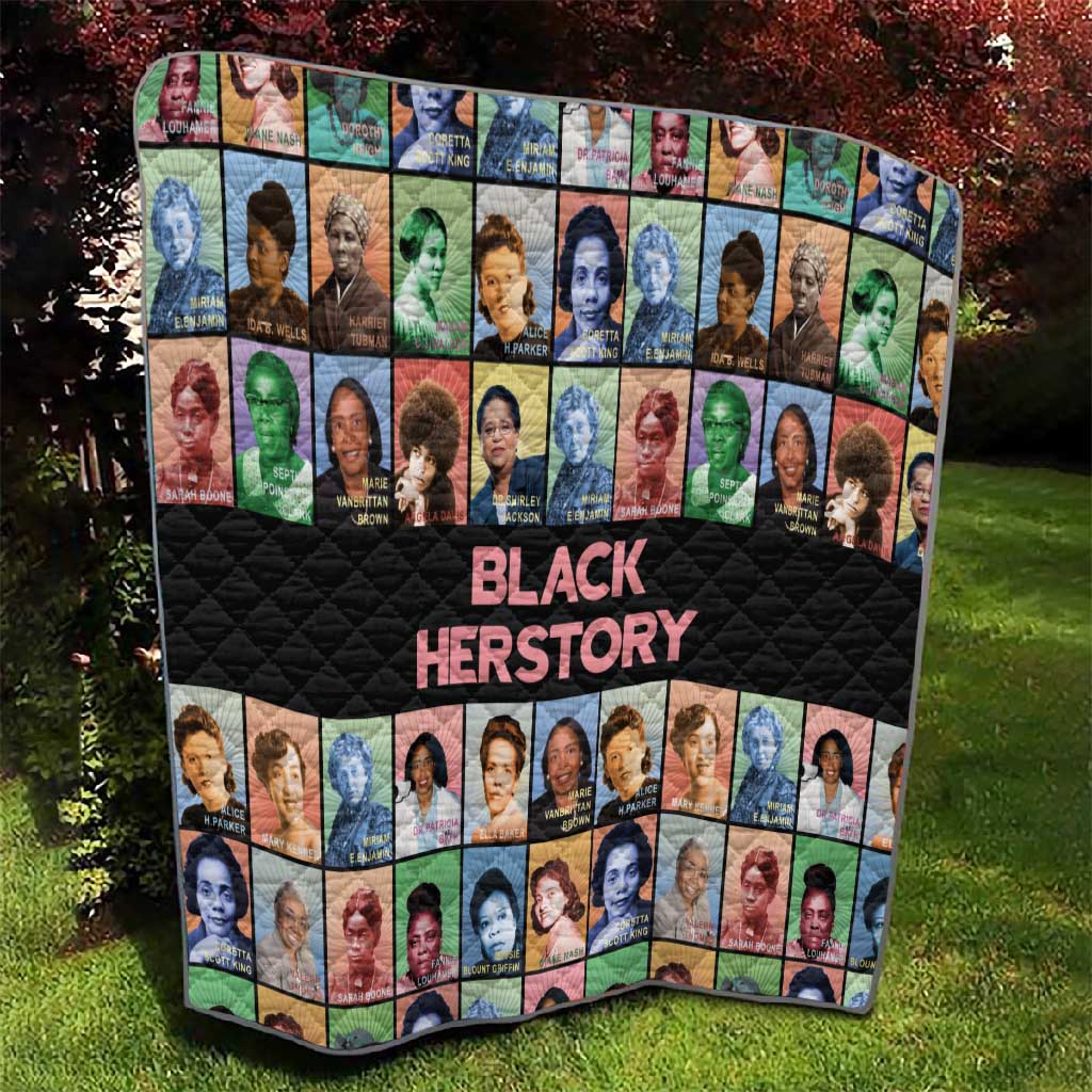 Afro Black Herstory Quilt African Women History DT03