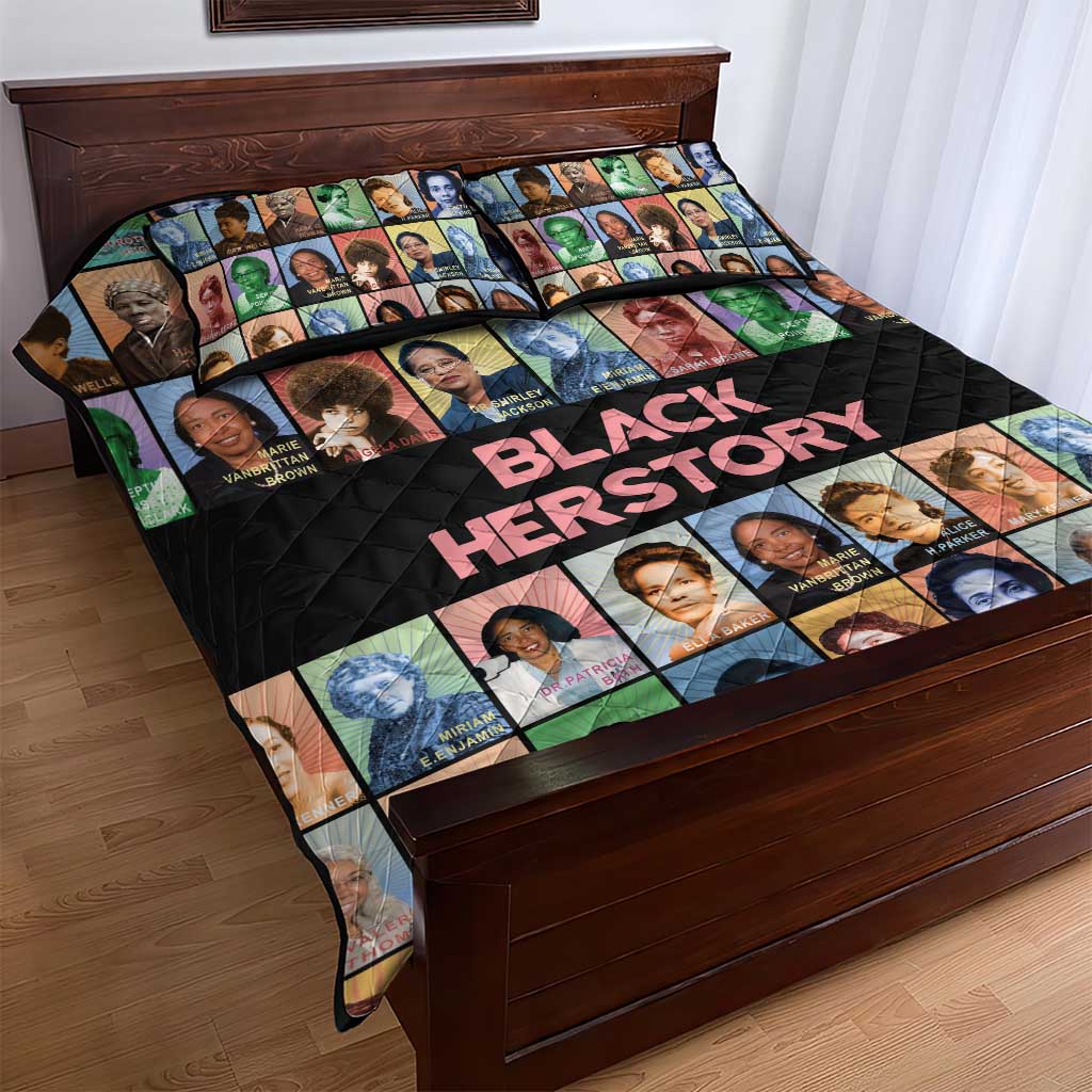 Afro Black Herstory Quilt Bed Set African Women History DT03