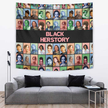 Afro Black Herstory Tapestry African Women History DT03