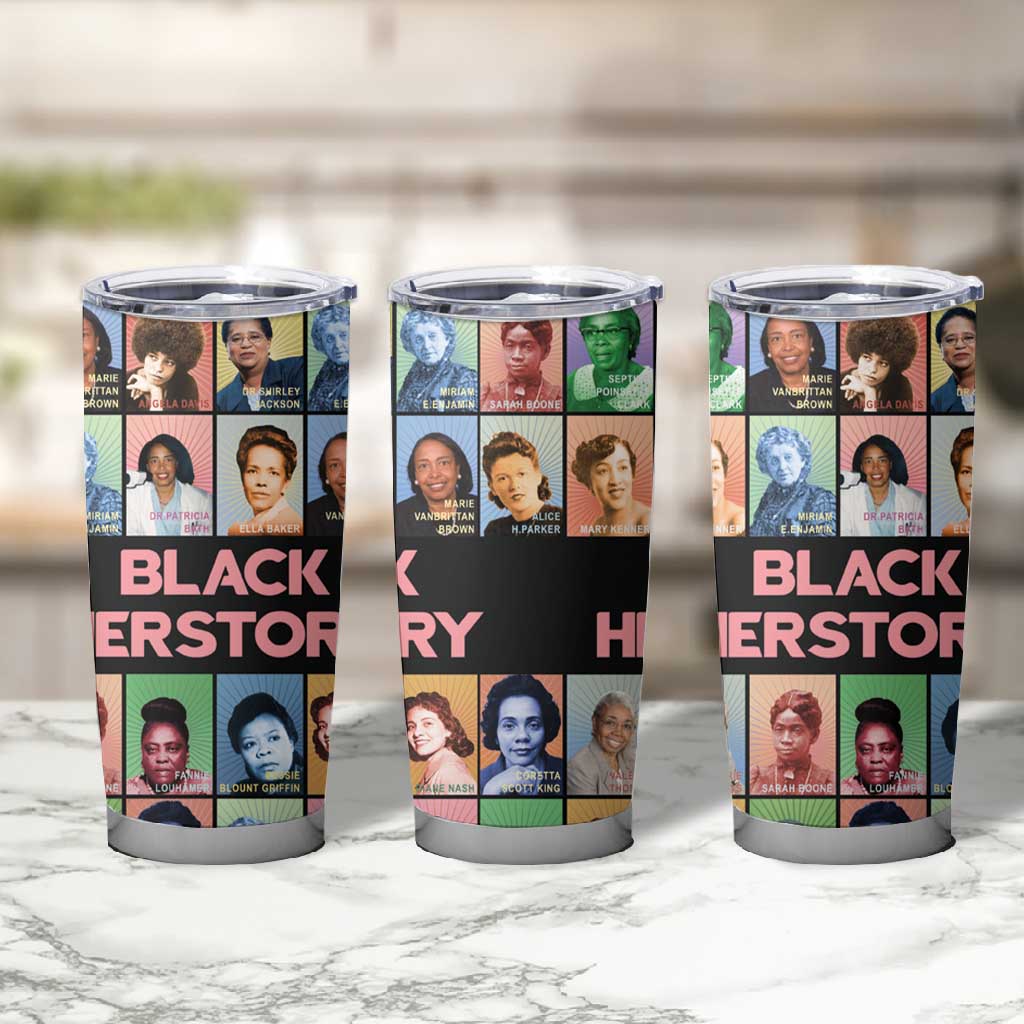 Afro Black Herstory Tumbler Cup African Women History DT03