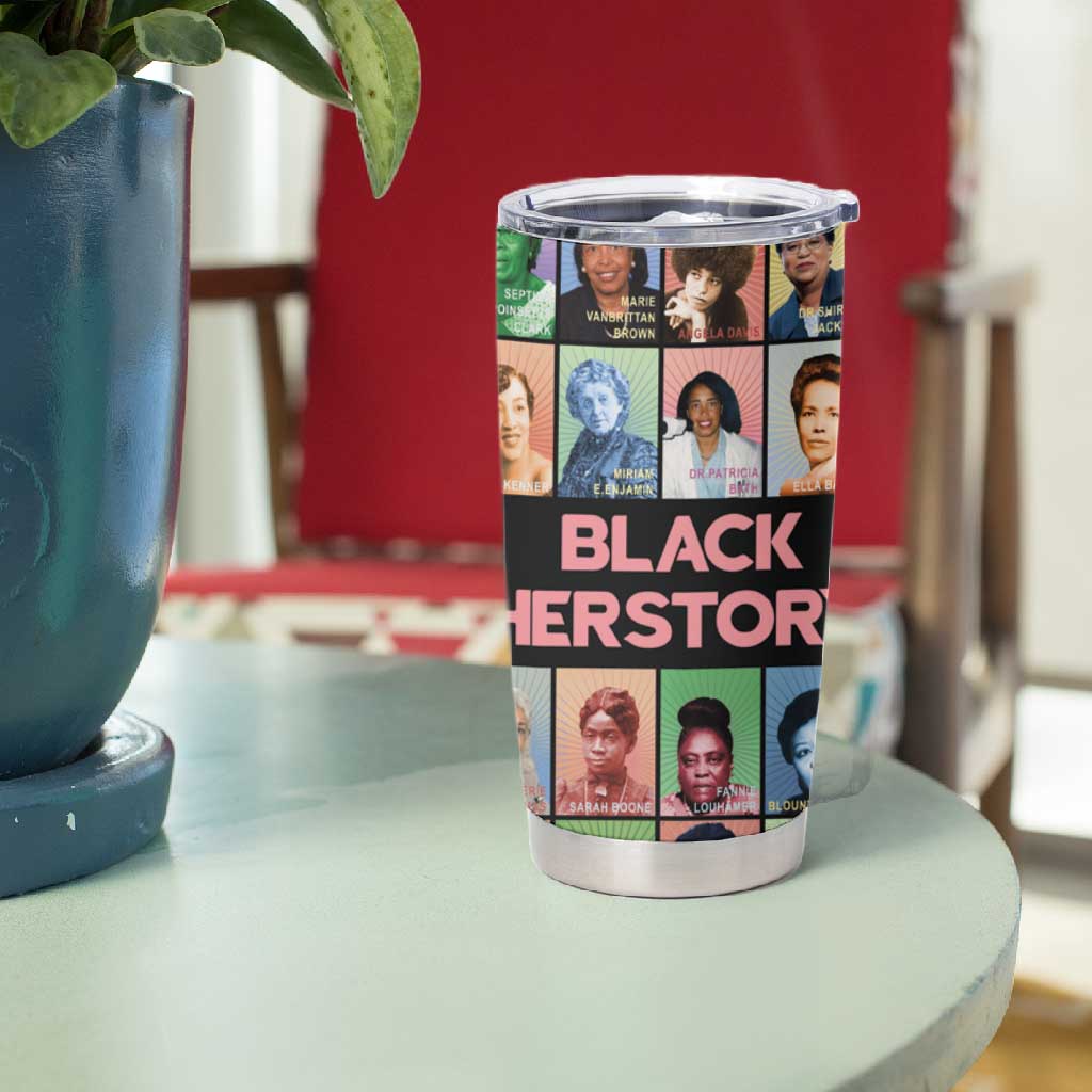 Afro Black Herstory Tumbler Cup African Women History DT03