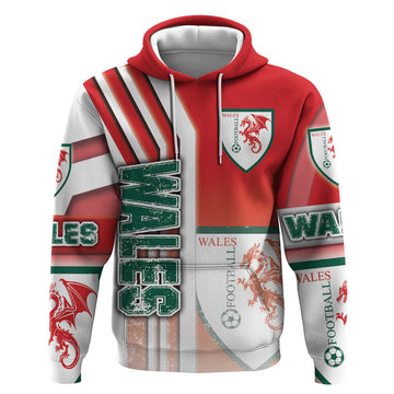 Wales Football Hoodie The Dragons Soccer - Road To Champion DT03