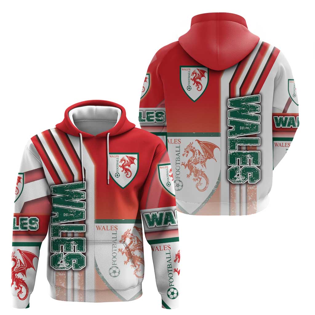 Wales Football Hoodie The Dragons Soccer - Road To Champion DT03