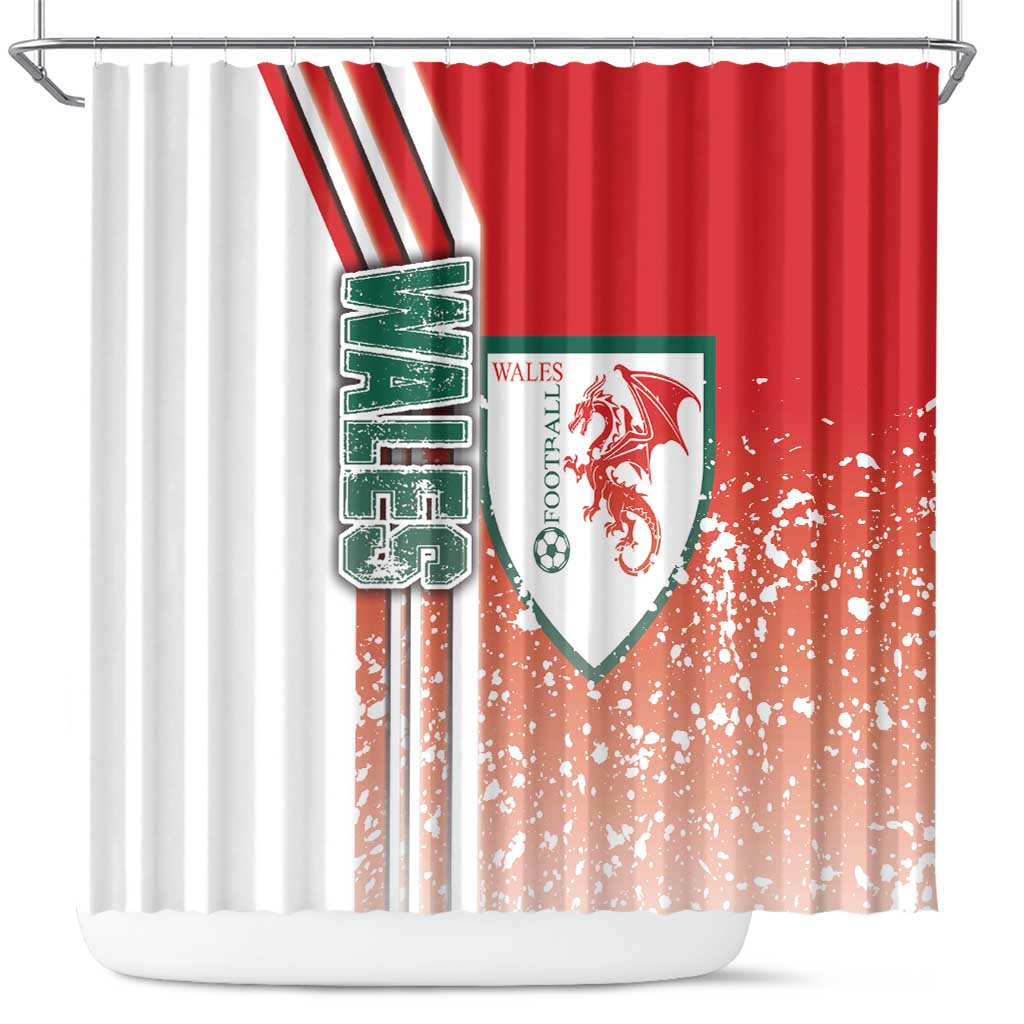 Wales Football Shower Curtain The Dragons Soccer - Road To Champion DT03